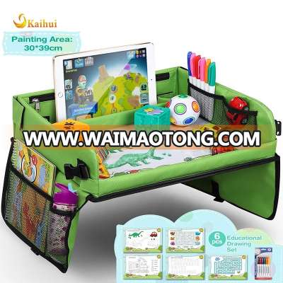 Children Travel Table Child Seat Game and Lap Tray, Travel Table, Multi-functional Adjustable Dining Table