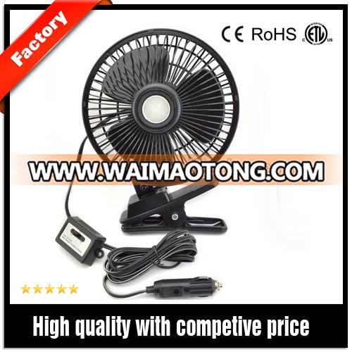 6" Inch 12 volt car fan oscillating fan for install car roof fan